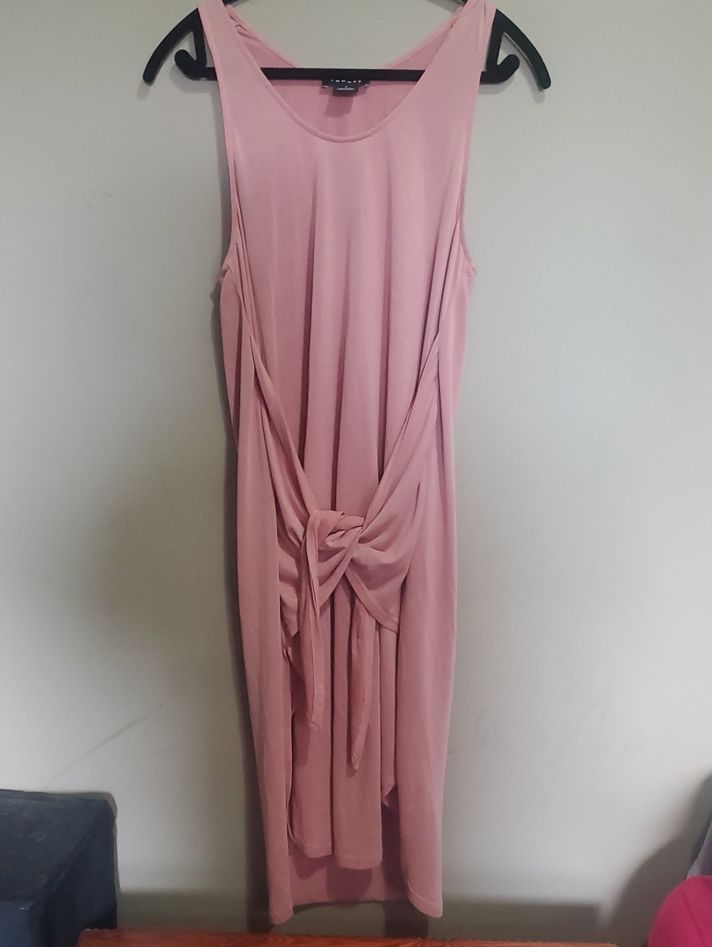 Trouve Pink Desert Tie Front Knit Dress Size Small